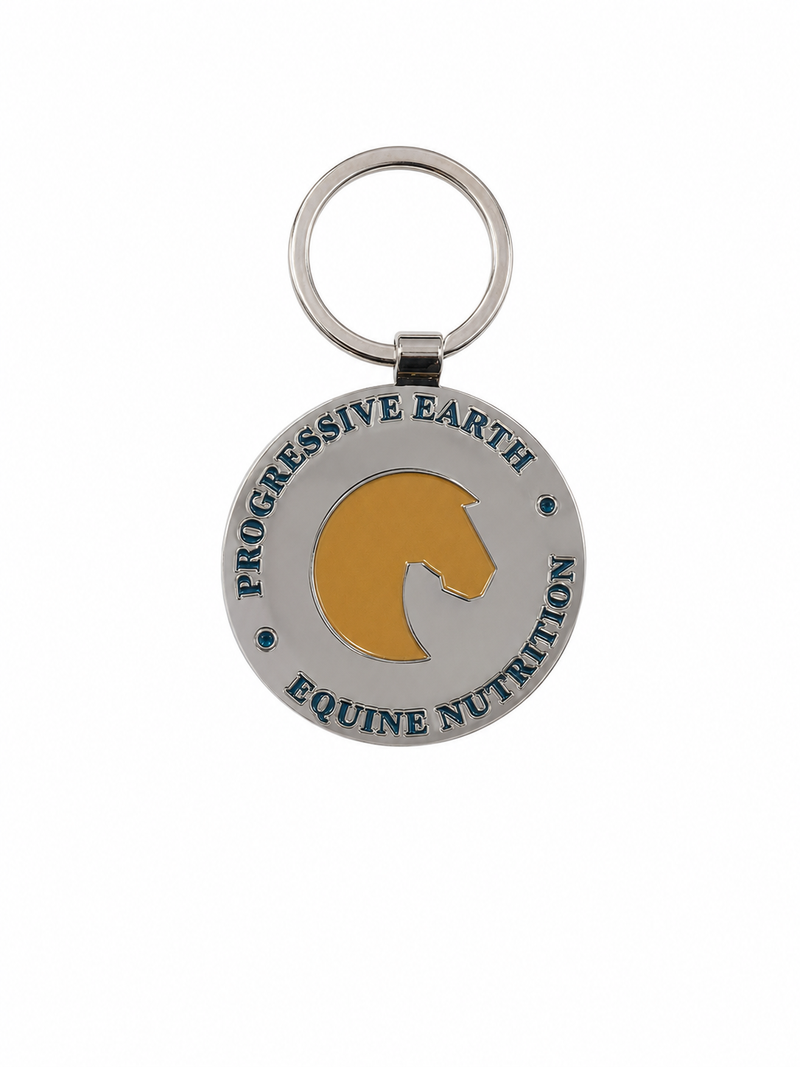 Progressive Earth Horse Head Keyring