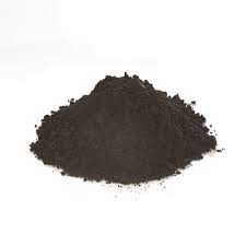 Activated_Charcoal powder on a white background