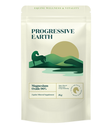 Magnesium Oxide 90% 1kg pouch for horses, front of pack