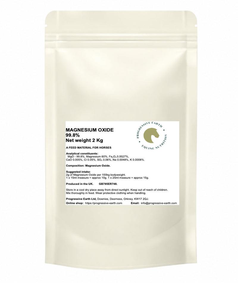 Magnesium Oxide 99.7–99.8% | Pharmaceutical Grade Magnesium for Horses