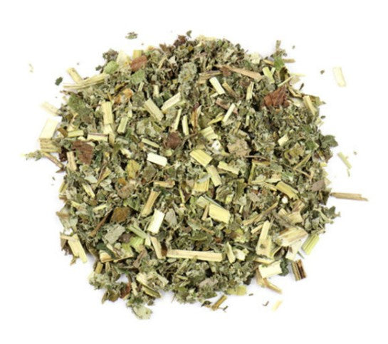 Meadowsweet herbs on a white background