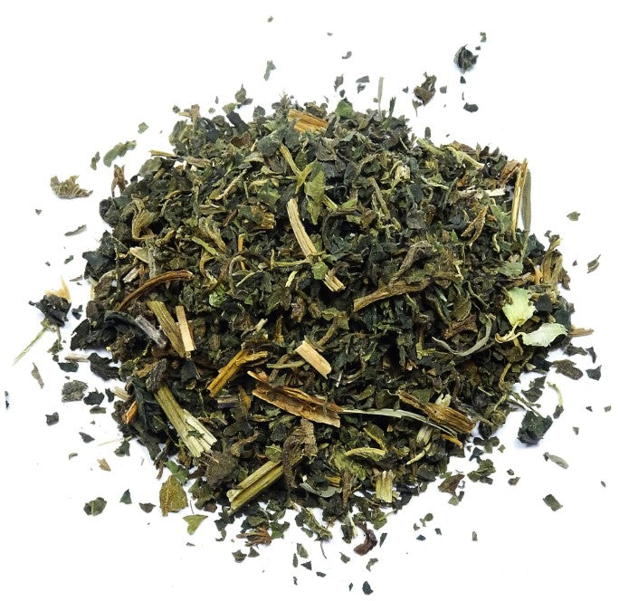 Nettle-Herb leaves on a white background