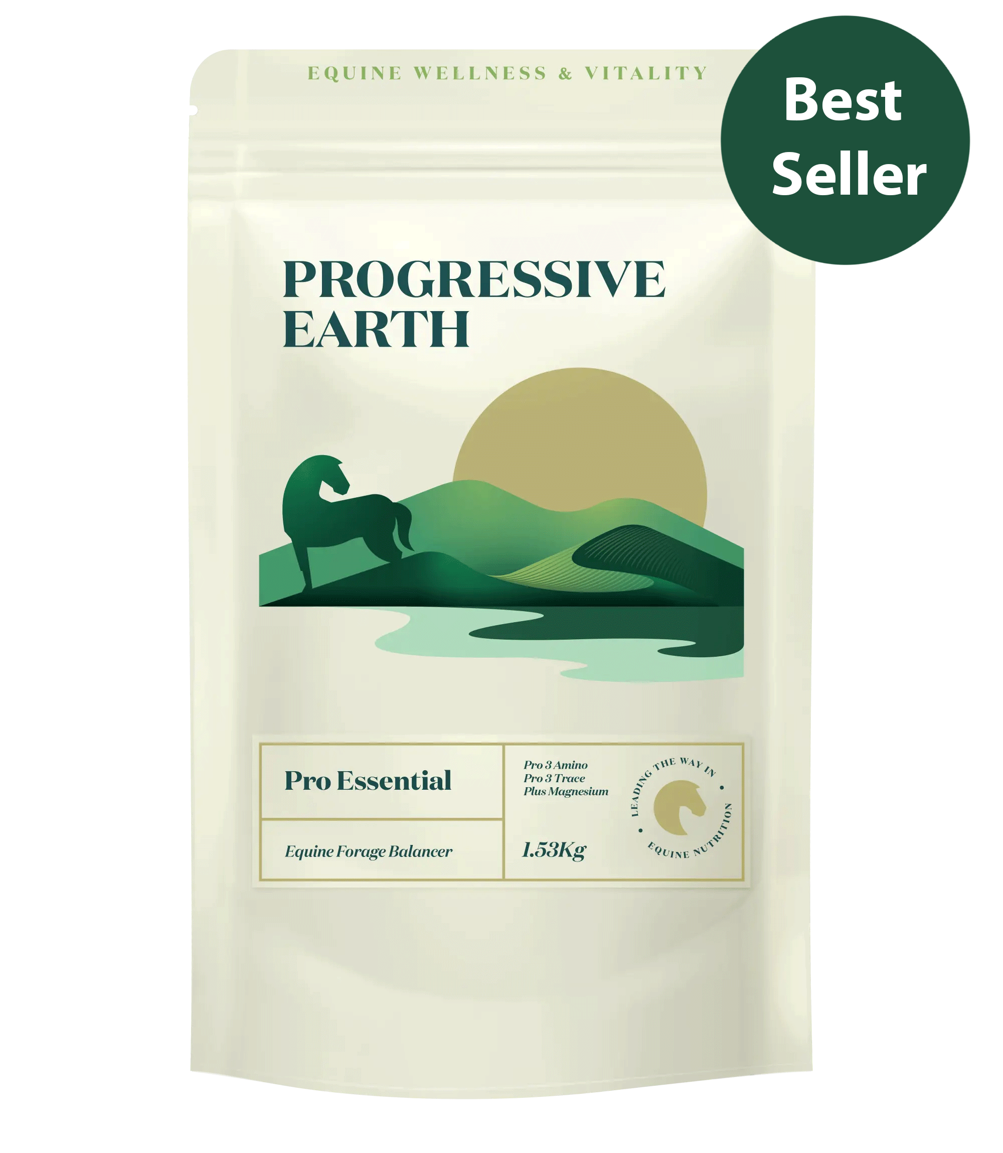 Progressive Earth product packaging with scenic design and 'Best Seller' label.