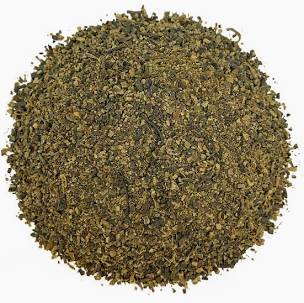 Seaweed_Meal powder on a white background