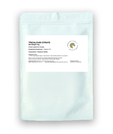 Tricalcium Citrate | Highly Absorbable Chelated Calcium for Horses | 21% Elemental Calcium