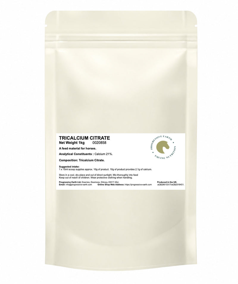Tricalcium Citrate | Highly Absorbable Chelated Calcium for Horses | 21% Elemental Calcium