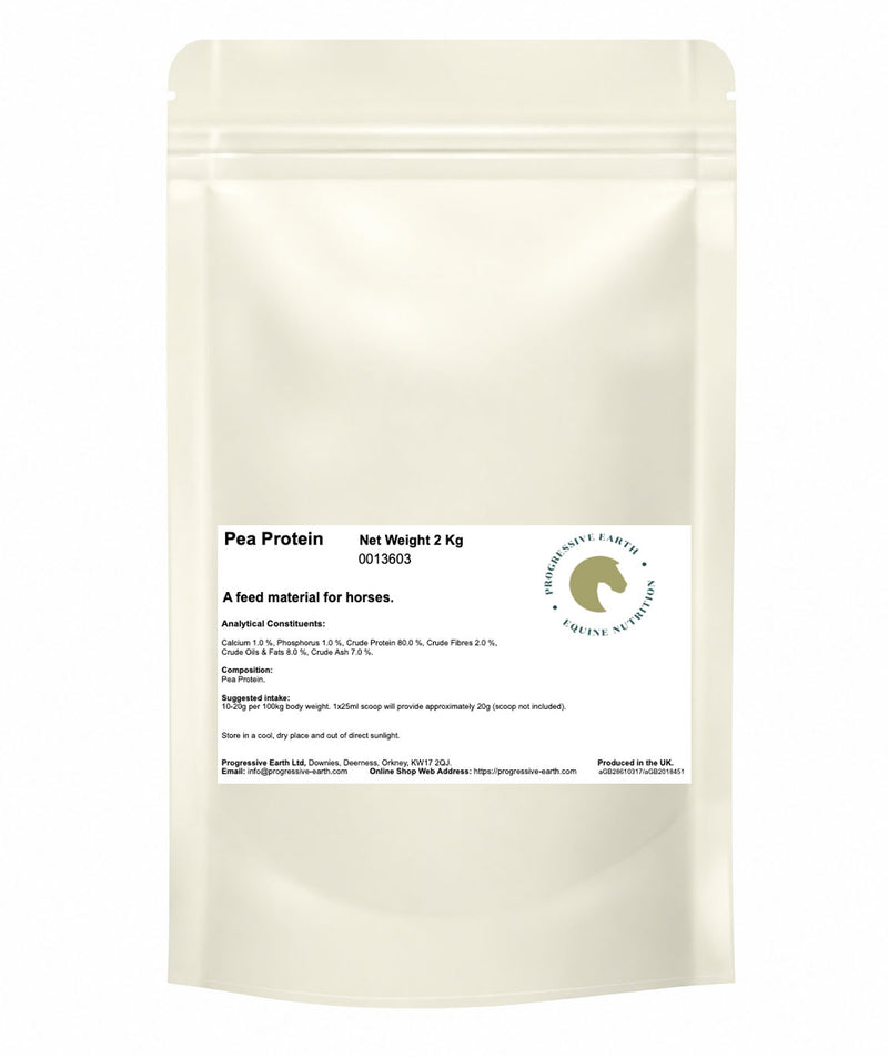 Pea Protein Isolate 80% | Natural Horse Protein Supplement | Low Sugar & Starch 0.5% | BCAAs