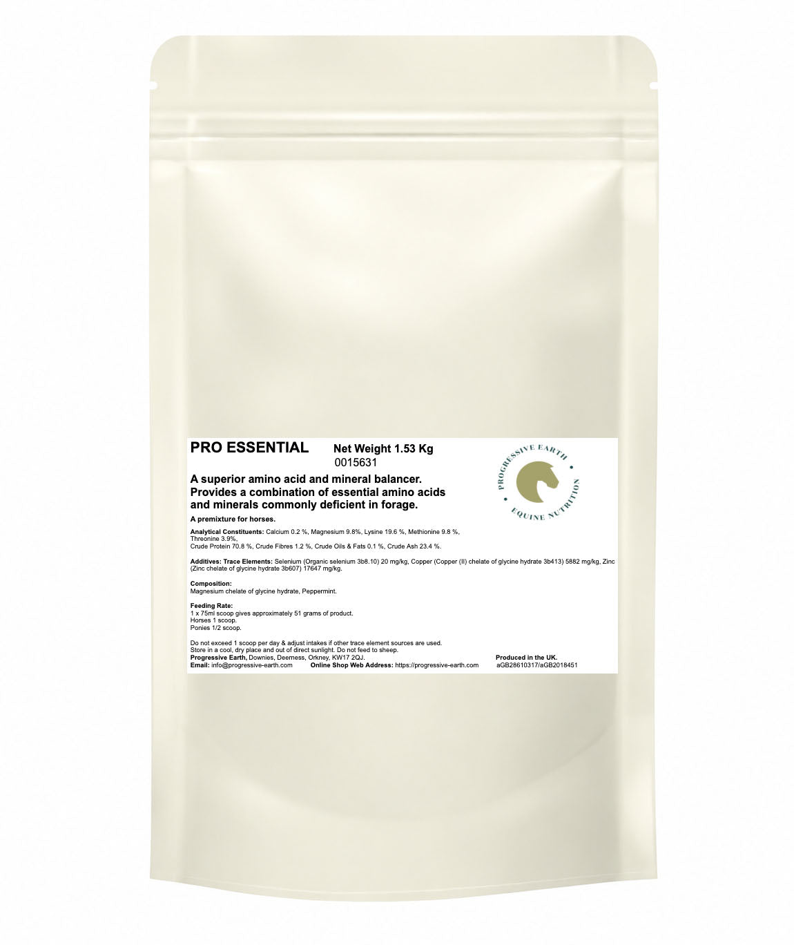 Pro Essential | Horse Supplement with 3 Amino Acids & 4 Chelated Minerals